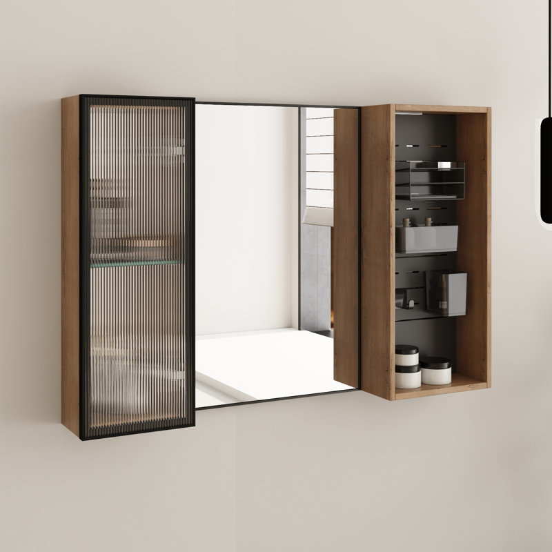 Ensemble d'armoire à miroir de salle de bain l 41,6 po x H 27,56 po Rozelle