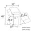 Fauteuil inclinable manuel en tissu 35 po-1191251601