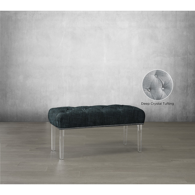 Banc rembourré Lazaro, Denim