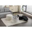 Repose-pieds avec rangement et rembourrage en mousse, noir, grand 25,5 po x 25,03 po