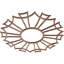 Médaillon de plafond ajouré en bois d'aulne 18 pi x P 6 3/8 po x T 1/4 po-63412098-63412118