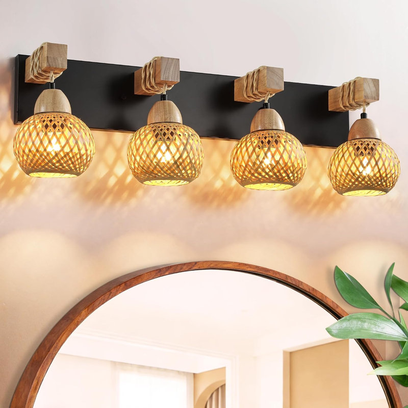 Applique murale à 4 lumières pour salle de bain