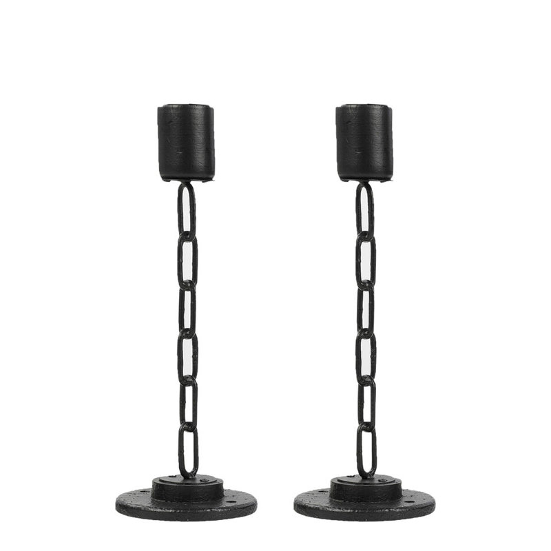 2 Piece Metal Tabletop Candelabra Set, 28" H x 4" W x 4" D