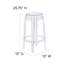 Tabouret haut transparent de 25,75 po Ragiu - Mobilier de restaurant et bar-1844402304