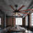 66" Industrial Ceiling Fan with Light Kit and Remote Control, 8 Reversible Blades
