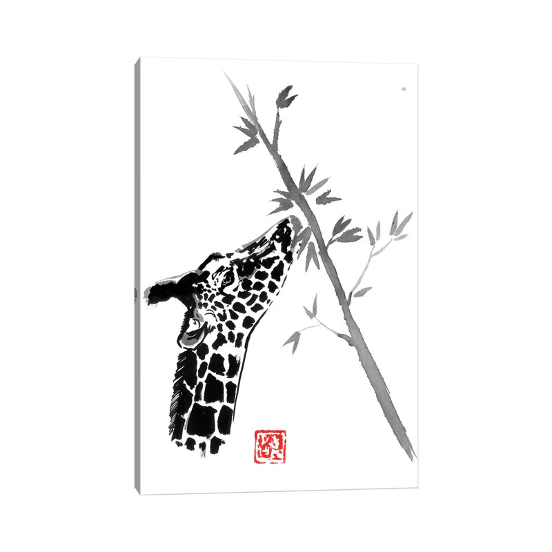 Giraffe by Péchane - Painting on Canvas, 152.5 cm H x 101.5 cm W x 3.175 cm D, Wrapped Canvas