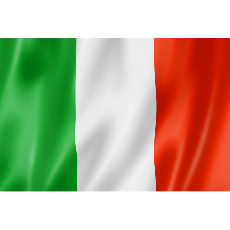 Italian Flag - Wrapped Canvas Print, 51cm H x 76cm W x 3.8cm D