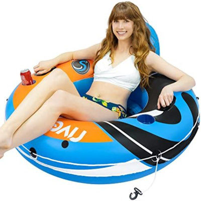 ToccoLeggero 2026 Upgraded Heavy Duty River Tube Inflatable, Water Float To Lounge Above Lake And River, Outdoor Water Raft Sport Fun, Recreational Use