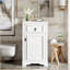 Meuble-lavabo de 20 pouces avec lavabo en céramique, porte à fermeture douce, tablette réglable et support de rangement fixé à la porte - idéal pour les petites salles de bain-879721156