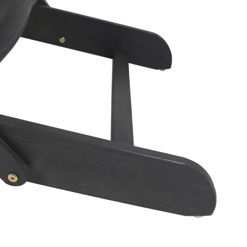 Chaise Adirondack pliante en bois massif Matthias, Gris foncé / Gris