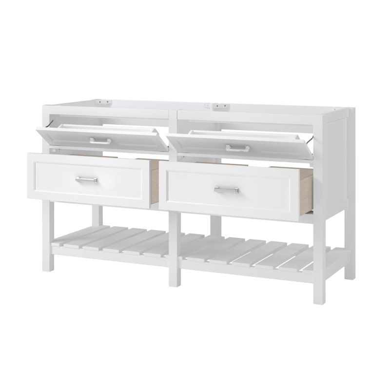 Lawson 60'' Double Bathroom Vanity Base Only, White