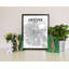 «Denver City Map», reproduction d'impression sur affiche en blanc / gris-24704979