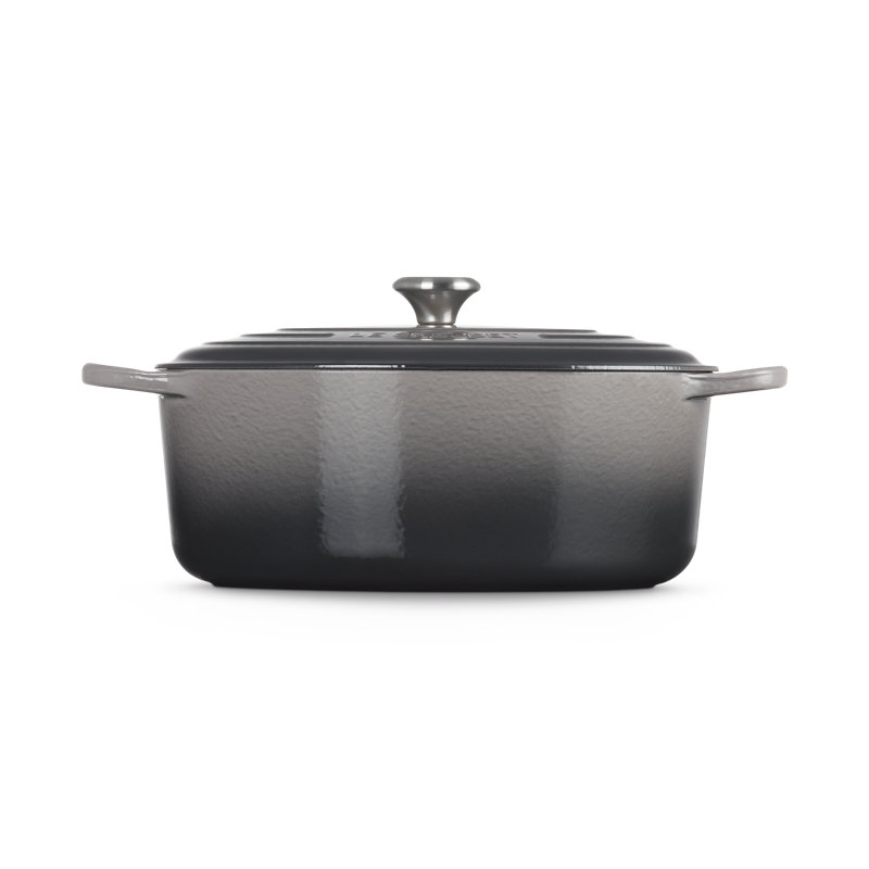 Le Creuset Enameled Cast Iron Oval Dutch Oven with Lid, 9.5 quarts, Oyster/Silver
