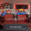 L-Shaped Metal Base Computer Desk with Power Outlet