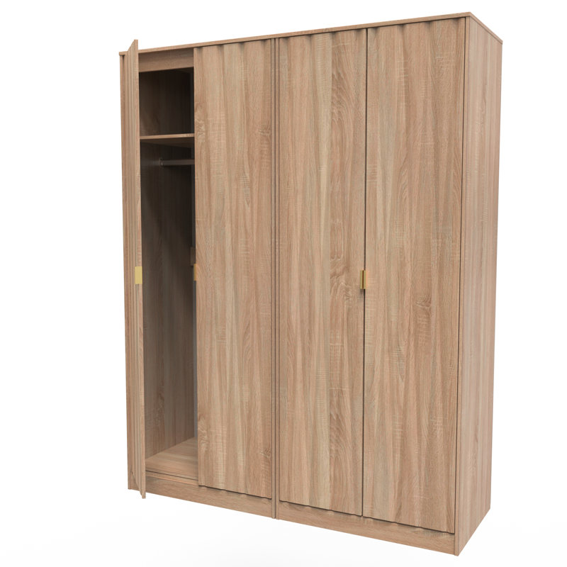 Baturhan Manufactured Wood Wardrobe, Bardolino Oak