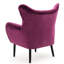 Fauteuil en velours fuchsia, rehaussant l'ambiance de votre maison avec élégance et confort