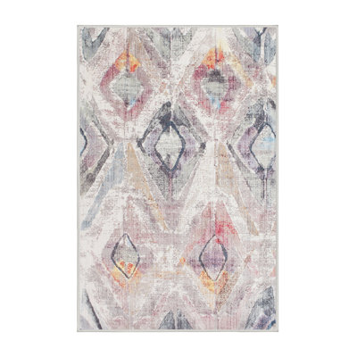 Tapis abstrait gris / bleu mer