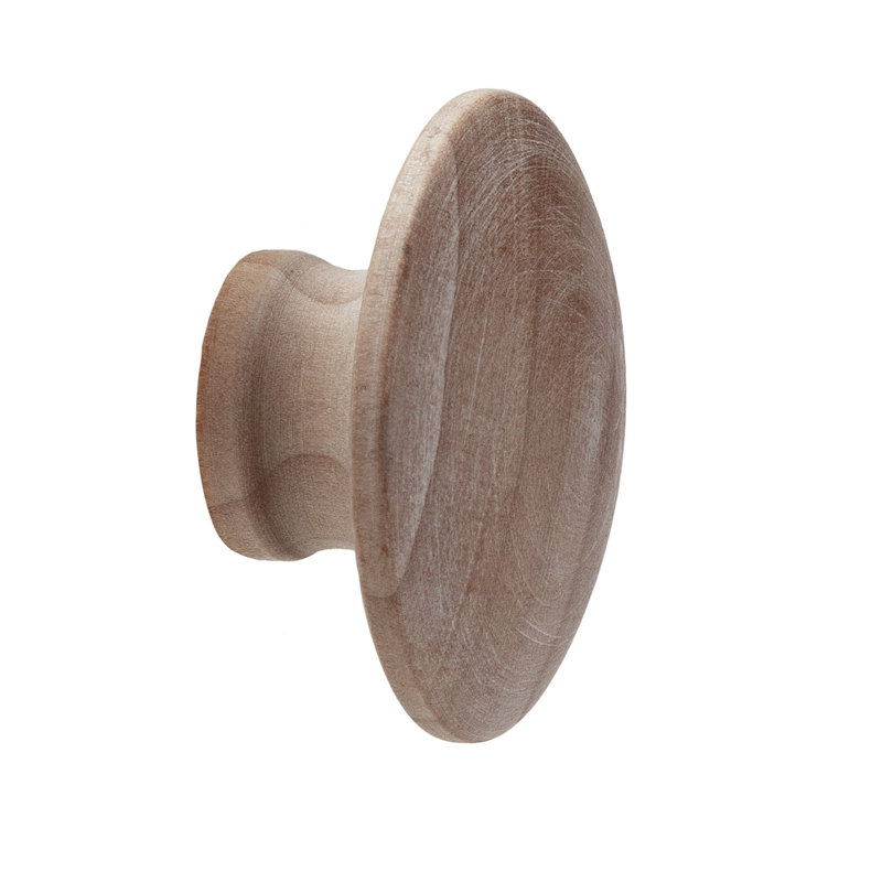 Unfinished Birch Wood 1-13/16" Round Cabinet Knob