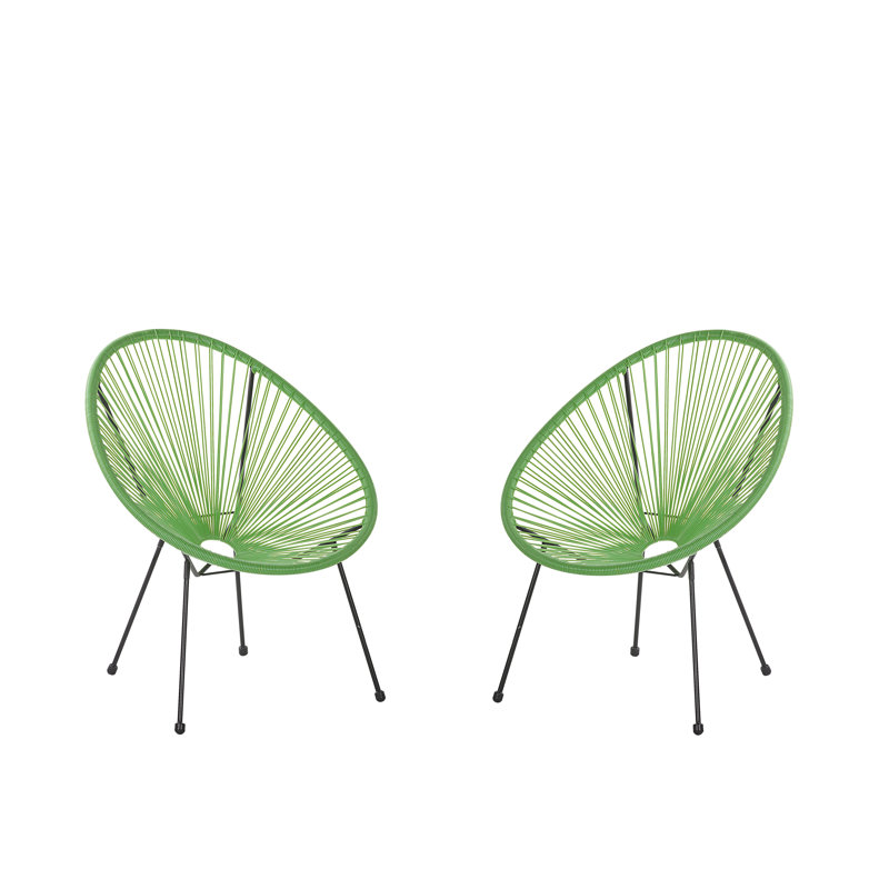 Broseley Wicker Outdoor Lounge Chair, Green