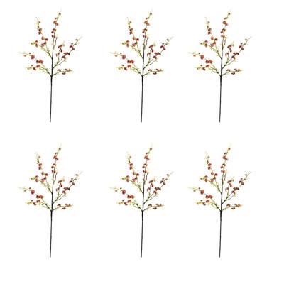 6 branches de fleurs