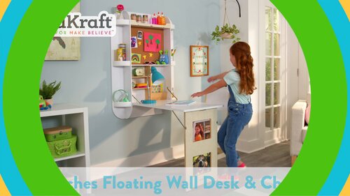 KidKraft Arches Floating Wall Desk & Chair & Reviews