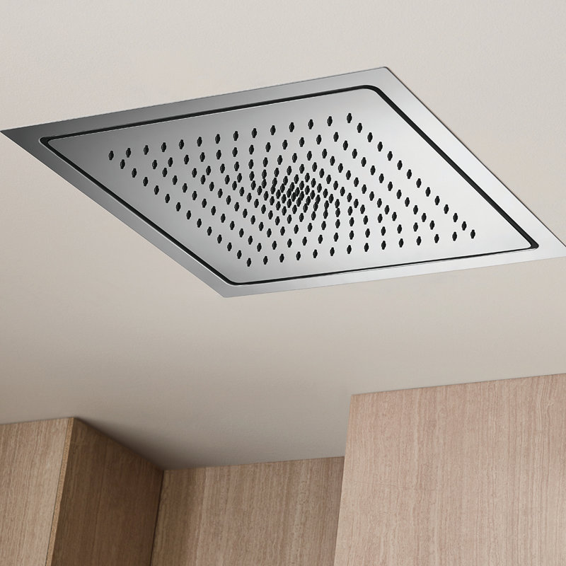 Lura 2.0 GPM Rain Fixed Shower Head, Polished Chrome