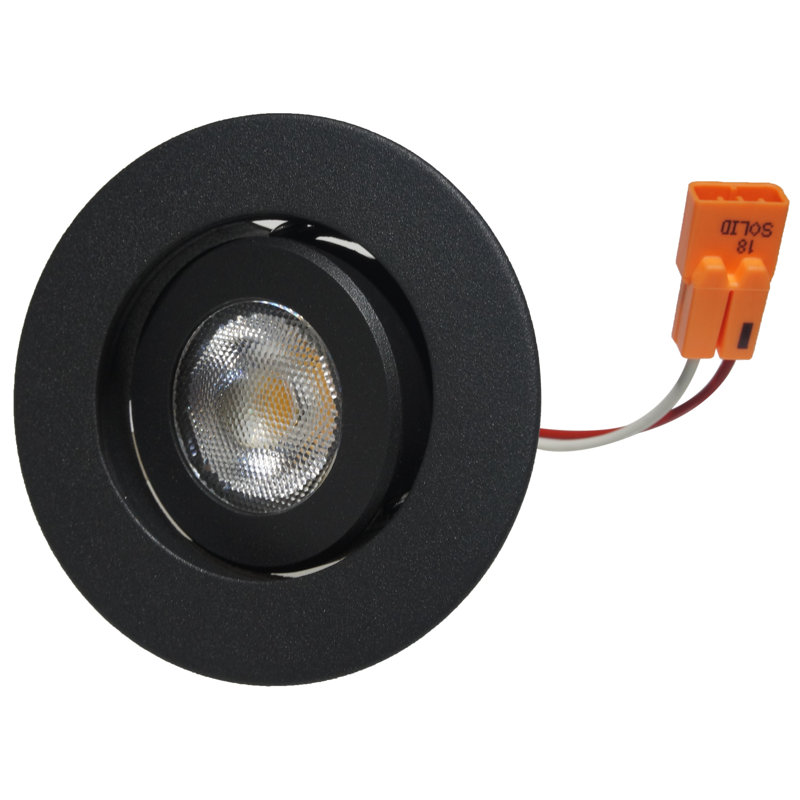 Ensemble d'éclairage encastré 3,13 "Remodel LED Retrofit, Noir, 3000 K