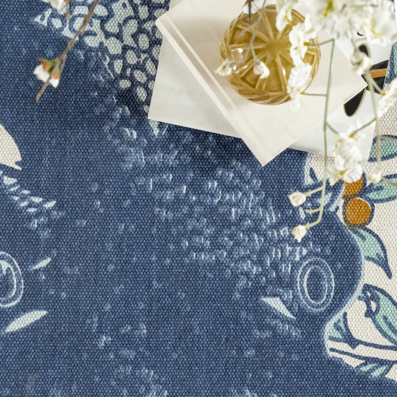 Tapis bleu / orange Thomas Paul, Tapis de couloir 2 pi 8 po x 6 pi