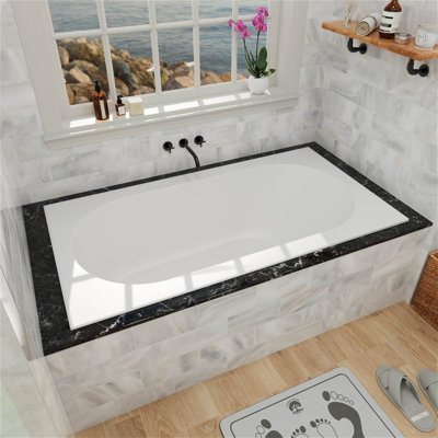 60" X 32" Acrylic Soaking Drop-in Bathtub