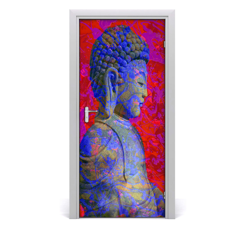 Abstraction Buddha Door Decal