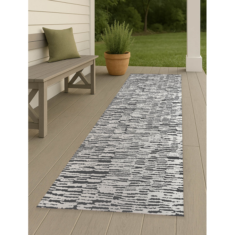 Strands Non-Slip Outdoor Rug, Runner 2'6" x 8'