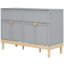 Grand lit gris avec espace disponible, deux options de finition élégantes, bois de pin fiable et grand tiroir offrant une option d'offre grand format, des choix élégants, un espace de rangement-1996399783