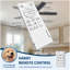 Ventilateur de plafond 52 po encastré noir mat avec éclairage et télécommande télécommandée Mordern Farmhouse-1280018183
