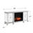 Katrien 58'' W Mirror/Silver Electric Fireplace