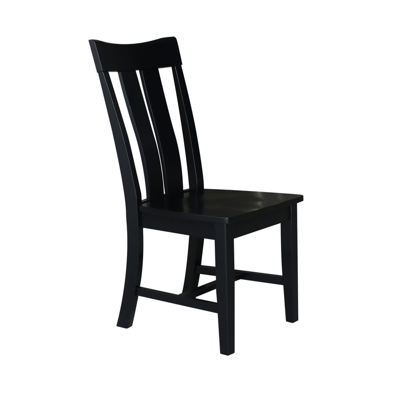 Chaise en bois massif Delisca, Noir