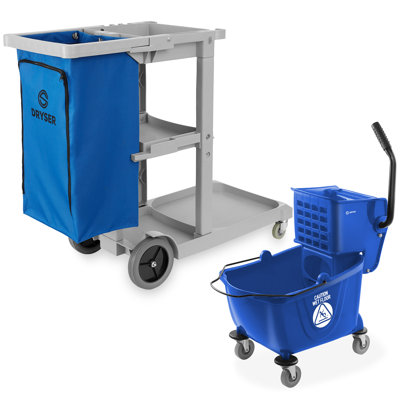 Housekeeping Cart and 26 Qt. Mop Bucket with Wringer