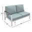 Causeuse modulaire d'extérieur gauche avec coussins Sunbrella-116869009-116869011