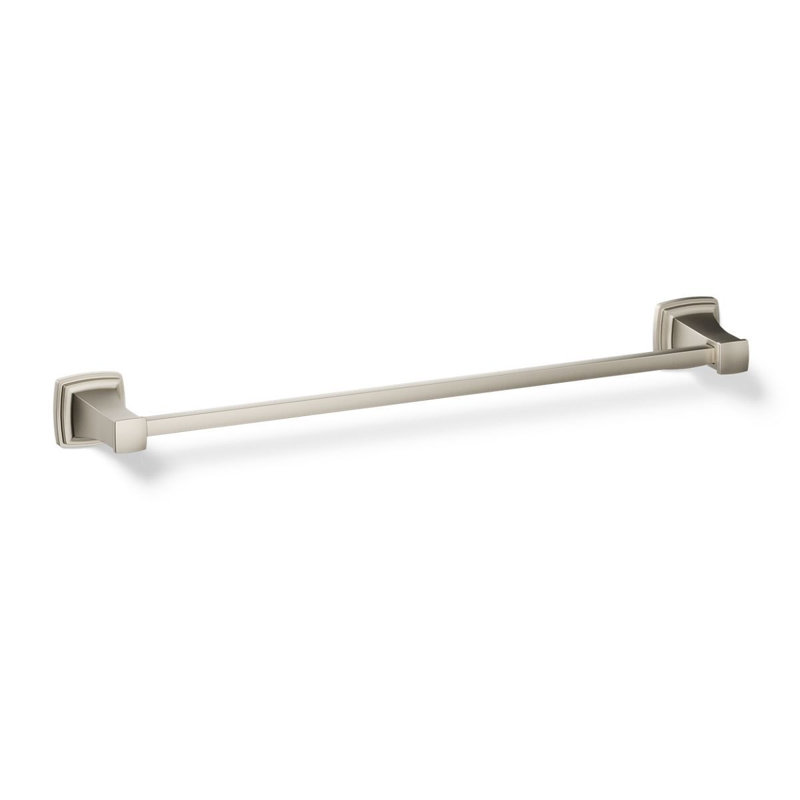 Barre à serviettes murale Riff, Nickel brossé éclatant, L 24 po