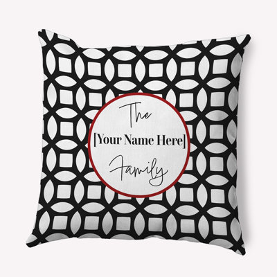 Geometric Down Outdoor Throw Pillow