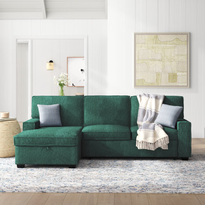 Yates 2 - Piece Upholstered Pull Out Sectional Sleeper Sofa with Storage Chaise