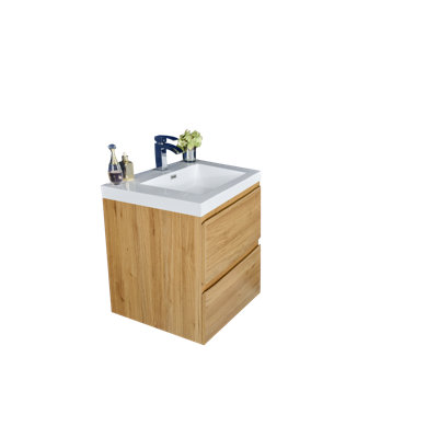 23.5" Wall Mounted Single Bathroom Vanity Base Only