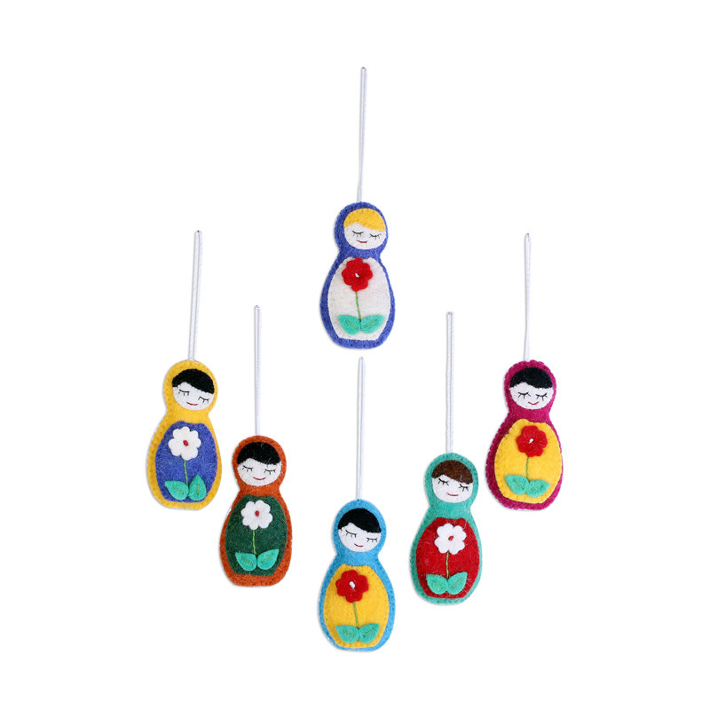 4.5'' Handmade Fabric Hanging Figurine Ornament