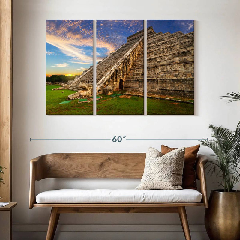Adella Kukulcan Step Pyramid, 32" H x 50" W