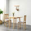 Amneek 2 -Person Drop Leaf Walnut Solid Wood Dining Set
