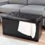 Repose-pieds avec rangement - Repose-pieds pliant en similicuir de 30 pouces, commode en lin ou banc avec bac amovible pour le salon ou la chambre à coucher de Home-Complet (noir)