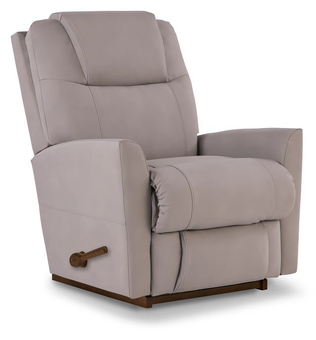 Sparrow Leather Rocking Recliner , Gris colombe