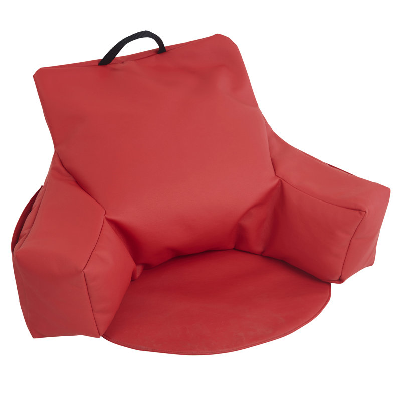 SoftScape Relax N Read Bean Bag, Red Faux Leather