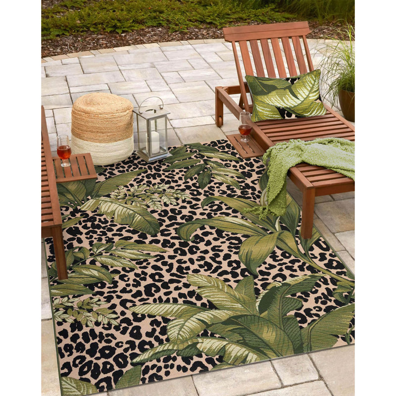  Marina Safari Outdoor Pillow Cover & Insert, 12" x 18"