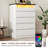 White Larger 5-Drawer Dresser With LED Light & Hidden Handles – For Bedroom, Living Room, Entryway, Hallway