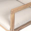 Causeuse d'extérieur en bois d'acacia avec table basse, structure, coussin
